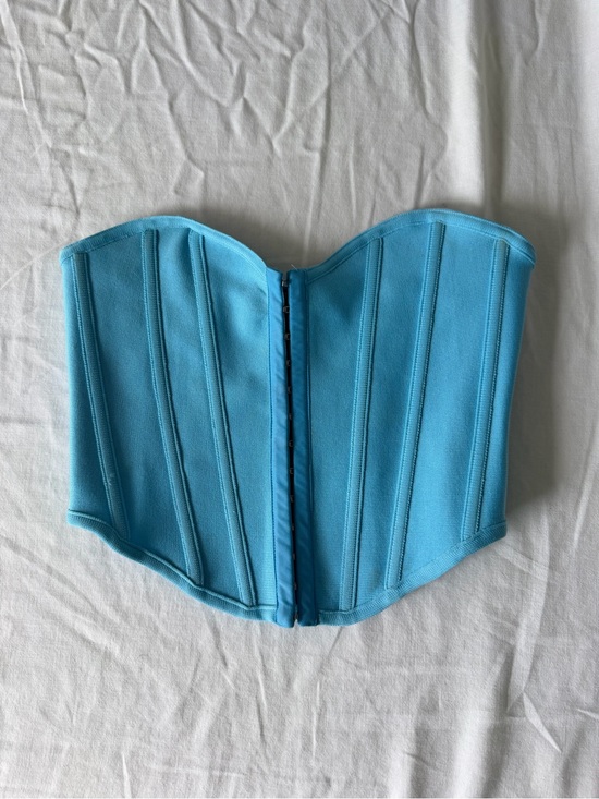 Nasty Gal Tops - Nastygal blue Strapless Corset Top